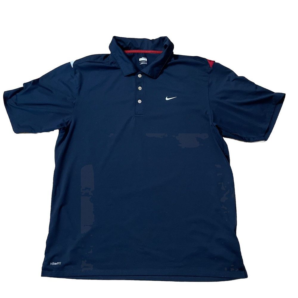 Nike Fit Dry Victory Men's Golf Polo Large Blue